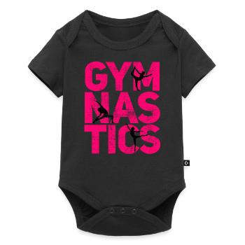 Gymnastik - Baby Premium Kurzarmbody - Schwarz - Vorne