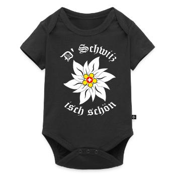 Edelweiss - Switzerland - Baby Premium short-sleeve bodysuit - black - Front