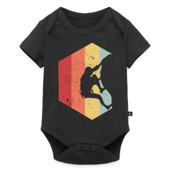 Climbing Mountain Rock Climbing Sport - Baby Premium short-sleeve bodysuit - black - Front
