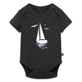 Sailing sailboat yacht captain funny gift - Baby Premium short-sleeve bodysuit - black - Front