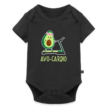 Avocardio Avocado Gym Cardio Training - Baby Premium short-sleeve bodysuit - black - Front