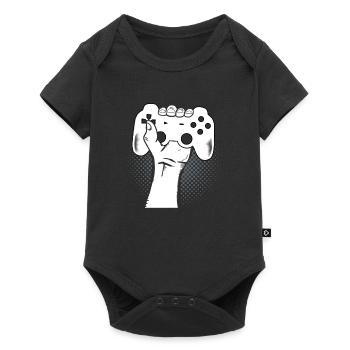 Contrôleur de puissance de joueur | Jeux - Body à manches courtes Premium Bébé - noir - Devant