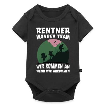 Wandern Wanderer Opa Wandergruppe lustiger Spruch - Baby Premium Kurzarmbody - Schwarz - Vorne
