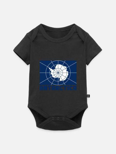 Antarktis - Baby Premium Kurzarmbody - Schwarz