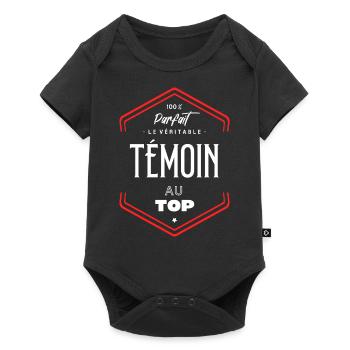 Témoin parfait et au top - Body à manches courtes Premium Bébé - noir - Devant