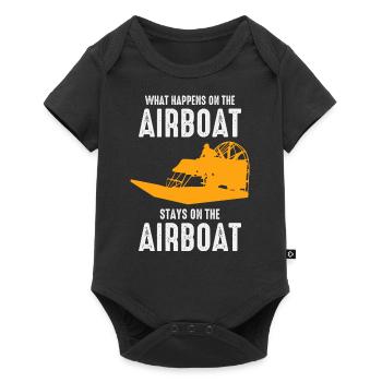 Airboat Fanboat Airboating Planeboat Swamp boat - Baby Premium short-sleeve bodysuit - black - Front