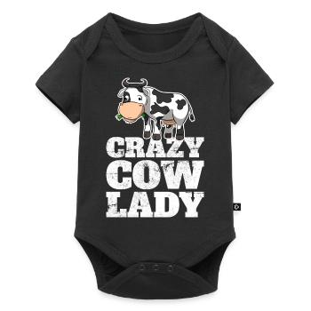Crazy Cow Lady Cows Farmer Farmer - Baby Premium short-sleeve bodysuit - black - Front