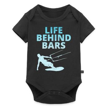 Kitesurfen Kitesurfen Kiteboarding Kiteboarder - Baby Premium Kurzarmbody - Schwarz - Vorne