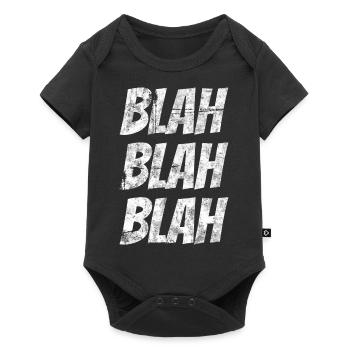 Blah Blah Blah - Baby Premium Kurzarmbody - Schwarz - Vorne