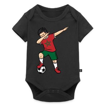 Dabbing Joueur de football garçons Maroc Football - Body à manches courtes Premium Bébé - noir - Devant