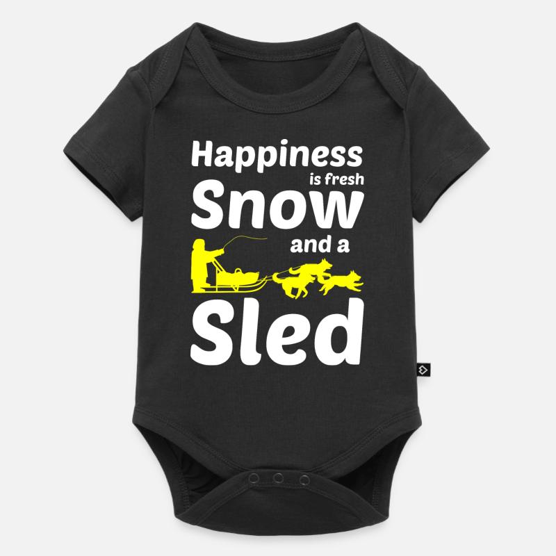 Husky slede slede hunder Racing Alaskan Racers - Premium kortermet body for barn - svart