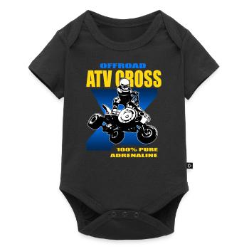 Quad Racing - ATV Racer - Baby Premium Kurzarmbody - Schwarz - Vorne