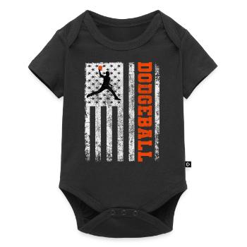American Flag Dodgeball Player Coach Team Sports - Baby Premium short-sleeve bodysuit - black - Front