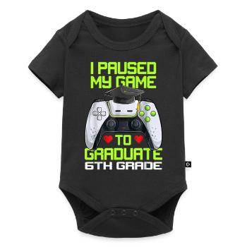 Diplômé 6e année Diplômé Gamer - Body à manches courtes Premium Bébé - noir - Devant