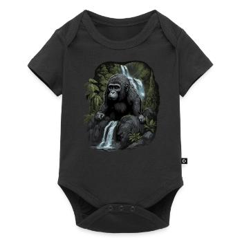 Gorilla Monkey Animal Baby Cub Monkey Gorillas - Baby Premium short-sleeve bodysuit - black - Front