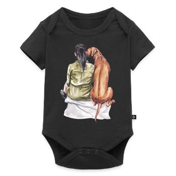 Toujours à mes côtés - Body à manches courtes Premium Bébé - noir - Devant