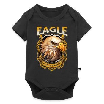 eagle, eagle head, bird of prey, bird of prey, animal, nature - Baby Premium short-sleeve bodysuit - black - Front