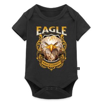 eagle, eagle head, bird of prey, bird of prey, animal, nature - Baby Premium short-sleeve bodysuit - black - Front