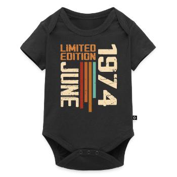 June 1974 Birthday Gift June 1974 Retro 1974 - Baby Premium short-sleeve bodysuit - black - Front