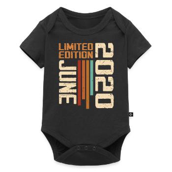 Juni 2020 Geburtstagsgeschenk Juni 2020 Retro 2020 - Baby Premium Kurzarmbody - Schwarz - Vorne