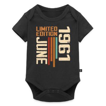 June 1961 Birthday Gift June 1961 Retro 1961 - Baby Premium short-sleeve bodysuit - black - Front