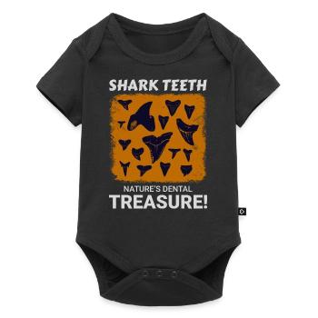 Shark Teeth Collector Fossil Hunting Paleontology - Baby Premium short-sleeve bodysuit - black - Front
