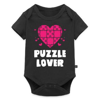 Puzzle Lover - Baby Premium short-sleeve bodysuit - black - Front