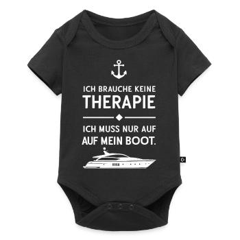 Ich Muss Nur Auf Mein Boot für einen - Baby Premium Kurzarmbody - Schwarz - Vorne