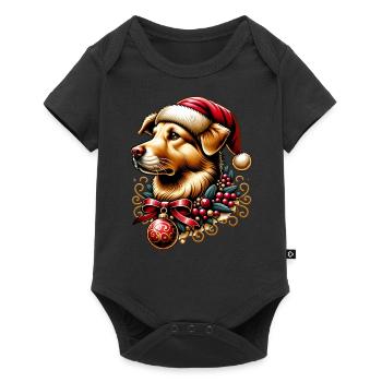 Christmas Dog - Baby Premium short-sleeve bodysuit - black - Front