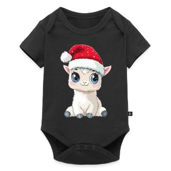 Alpaca Christmas Cute Cute Llama Christmas - Baby Premium short-sleeve bodysuit - black - Front