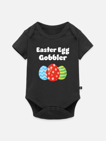Ostereier-Gobbler - Baby Premium Kurzarmbody - Schwarz