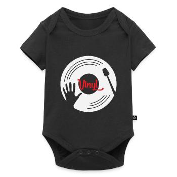 Plaque de coffrage Vinyle Plattenspieler Dj Retro Cadeau - Body à manches courtes Premium Bébé - noir - Devant