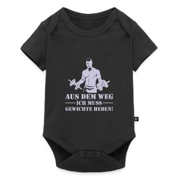 Aus dem Weg muss ich Gewichte heben! - Baby Premium Kurzarmbody - Schwarz - Vorne