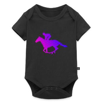 Équitation Chasse Équitation Course Dressour - Body à manches courtes Premium Bébé - noir - Devant