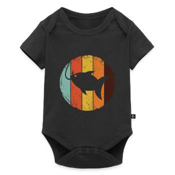 Fishing Plus Vintage Design - Poisson sur l’hameçon - Body à manches courtes Premium Bébé - noir - Devant