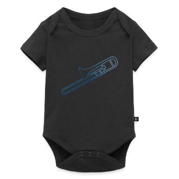 Jazz Posaune Posaunist Blechbläser Jazz Posaunist - Baby Premium Kurzarmbody - Schwarz - Vorne