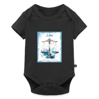 Zodiac Signs in Watercolor: Libra the Scales - Baby Premium short-sleeve bodysuit - black - Front