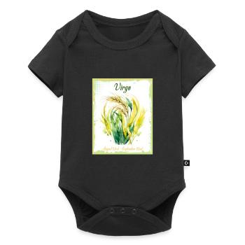 Zodiac Signs in Watercolor: Virgo the Harvester - Baby Premium short-sleeve bodysuit - black - Front