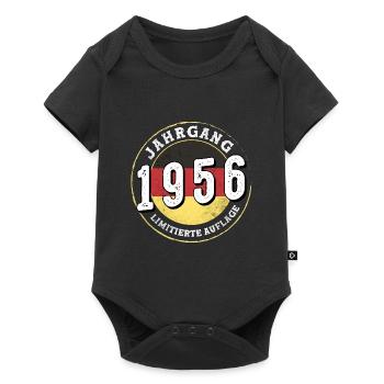 Jahrgangs 1956 68 ans Millésime 1956 - Body à manches courtes Premium Bébé - noir - Devant