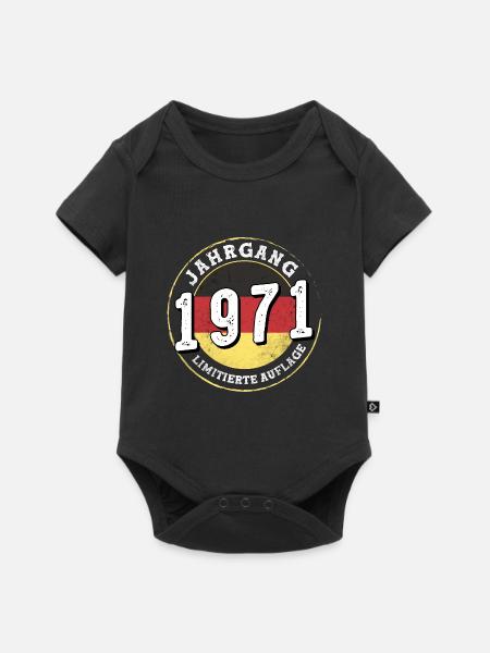 Jahrgangs 1971 Limitierte Auflage 53 Jahre alt - Baby Premium Kurzarmbody - Schwarz