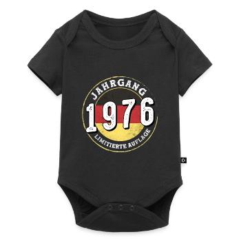 Jahrgang 1976 48 Jahre Jahrgang 1976 - Baby Premium Kurzarmbody - Schwarz - Vorne