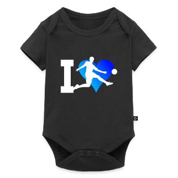 Men's Footballer Football Player Football - Baby Premium short-sleeve bodysuit - black - Front