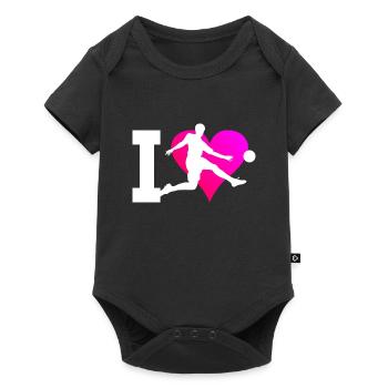 Football Hommes Footballeurs Jeux de football - Body à manches courtes Premium Bébé - noir - Devant