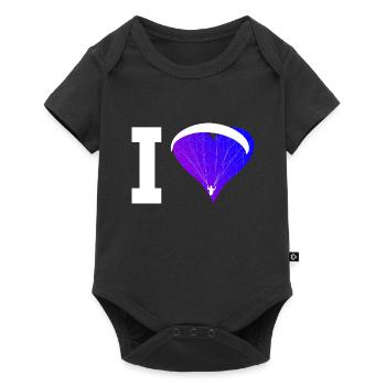 Parapente Hommes Parapente Parapente - Body à manches courtes Premium Bébé - noir - Devant