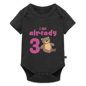 J’ai 3 ans, 3ème anniversaire ou cadeau - Body à manches courtes Premium Bébé - noir - Devant