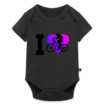 Women's MTB Mountain Bike Men Cycling - Baby Premium short-sleeve bodysuit - black - Front
