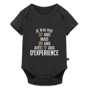 Je N'ai Pas 37 Ans. J'ai 20 Avec 17 D'expérience - Body à manches courtes Premium Bébé - noir - Devant