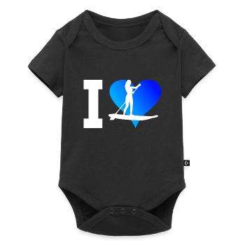 Standup Paddling Damen Herren Stand up Paddling Bo - Baby Premium Kurzarmbody - Schwarz - Vorne