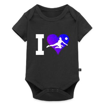 Volleyball Volleyball Masculin Femmes - Body à manches courtes Premium Bébé - noir - Devant
