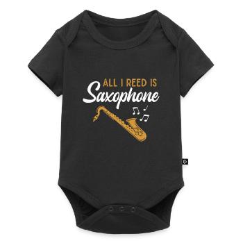 Saxophone Musicien Jazz Saxophoniste Orchestra - Body à manches courtes Premium Bébé - noir - Devant